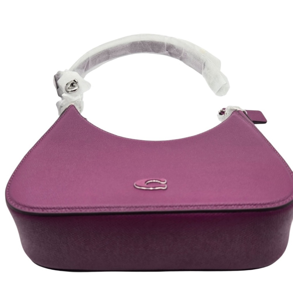 Coach Hobo Crossgrain Leather Crossbody in Deep Plum - Picture 7 of 10
